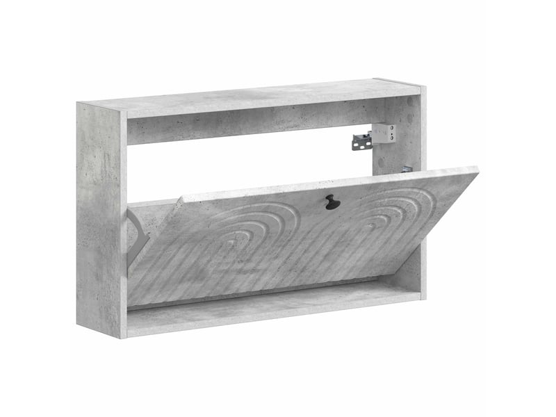  Meuble à chaussures mural, armoire à chaussures alkmaar 71x17x43 cm gris béton  - Conforama C