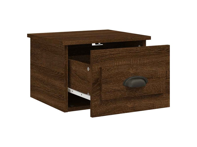  Lot de 2 tables de chevet - cabinet de chevet - table de nuit murales chêne marron 41,5x36x28 cm  - Conforama E