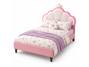 Lit 2 places 140x190 cm YELENARO coloris rose