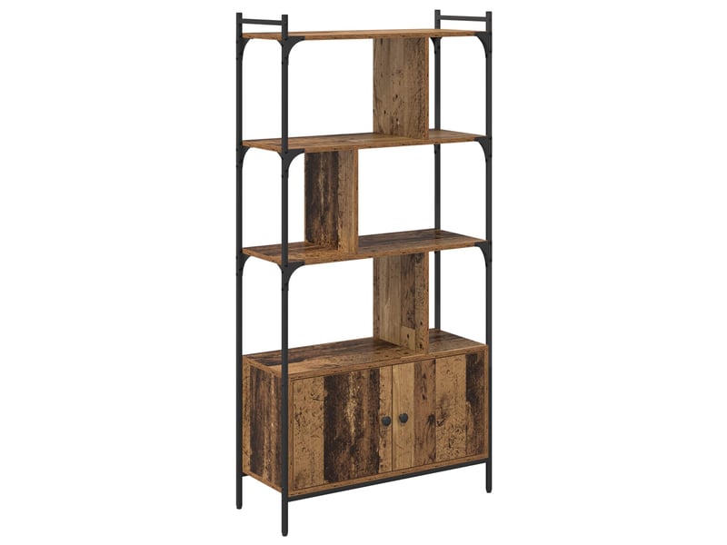  Bibliothèque 6 niveaux, armoire à livres 76,5 x 30 x 154,5 cm bois d'ingénierie shl4556  - Conforama A