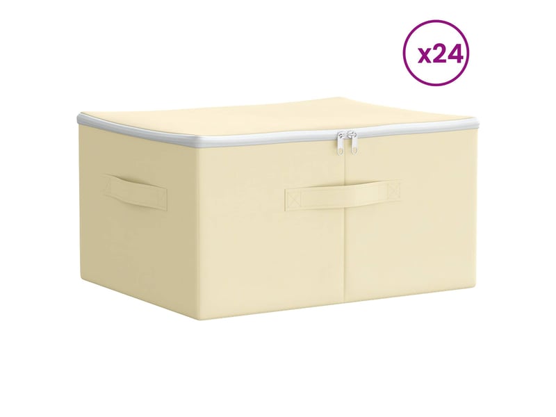 Boîte de rangement 24 pcs tissu intissé 43x34x23 cm 33,6 l shl85759 - Conforama C
