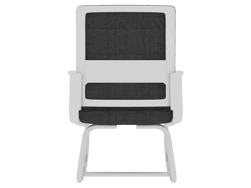  Chaise avec accoudoirs et dossier en maille noir et blanc sur pied luge IKSETERA TRADING LTD - Conforama W