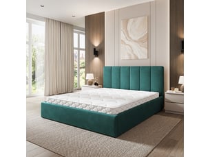 Lit coffre 140x200 cm MASSENO coloris bleu