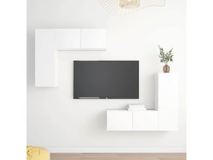 Meuble tv coloris blanc  <strong></strong>  <strong></strong>