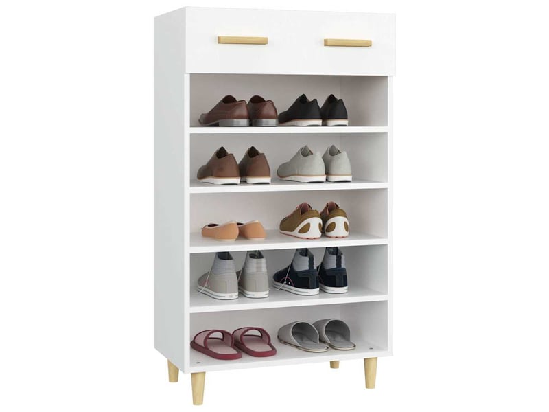  Meuble à chaussure | armoire à chaussures blanc 60x35x105 cm bois d'ingénierie shl8133  - Conforama D