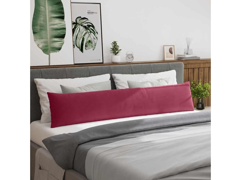  Lot de 2 coussins de canapé, coussins décoratifs bordeaux 200 x 40 cm cf59028  - Conforama D
