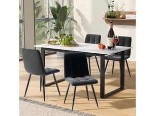 Ensemble table rectangulaire 0 banc(s) 4 chaise(s) 0 tabouret(s) inclu(s) <strong>STILVORA</strong> <strong></strong> 