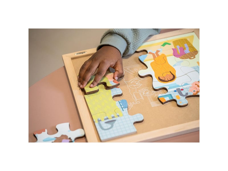  Educo routine quotidienne - prendre un bain  16 pièces de puzzle 8719924062651 - Conforama C