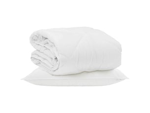 Duvet d'été simple avec oreiller 2 pièces - couette blanc microfibre