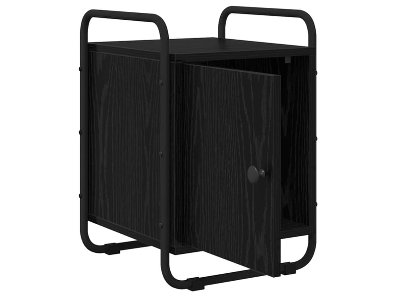  Table de chevet - cabinet de chevet - table de nuit 2 pc chêne noir bois d'ingénierie  - Conforama D