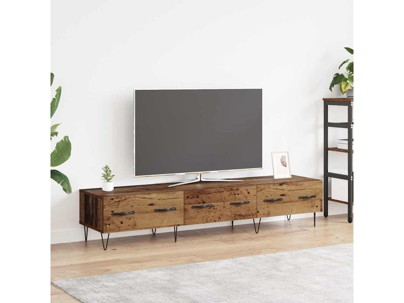  Meuble tv - banc tv - meuble de rangement 150 x 36 x 30 cm bois ancien bois d'ingénierie  - Conforama B