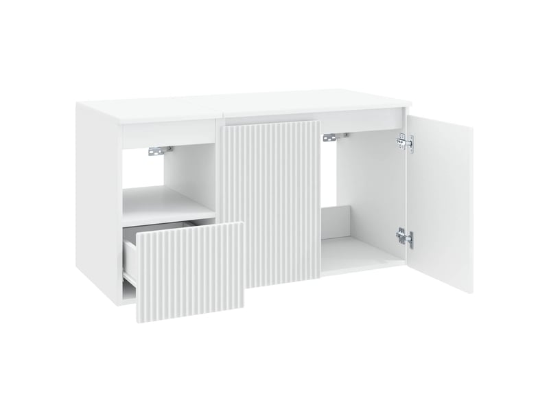  Ensemble de mobilier de salle de bain 2 pc blanc cf63996  - Conforama D