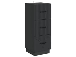 Armoire de rangement bureau, armoire à tiroirs 33 x 34.5 x 87 cm bois d'ingénierie noir