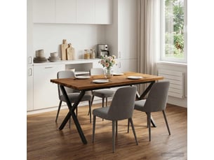 Vidaxl table à manger en bord vivant 140 x 80 x 75 cm naturel