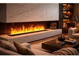Dfvapo 120 - insert de cheminée à eau décoratif sans chaleur 120 x 24 x 21,5 cm avec effet flamme led 3d, noir