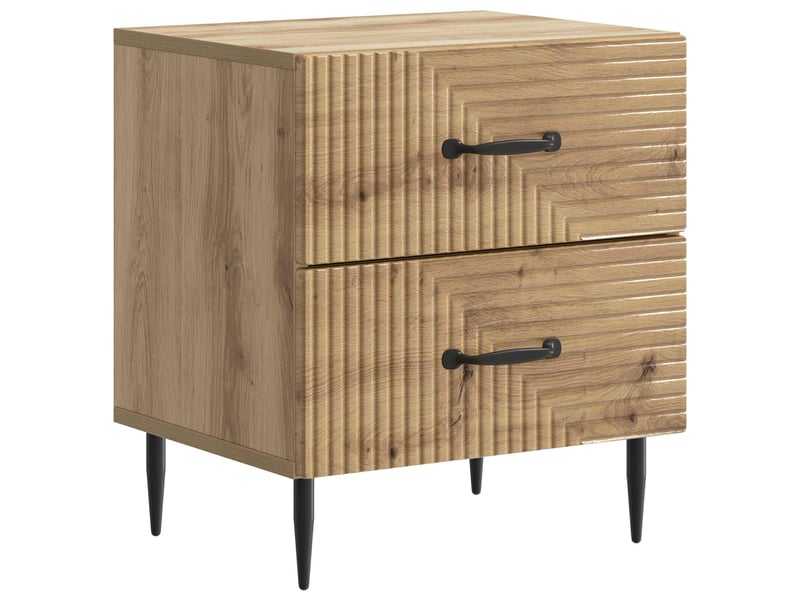  Table de chevet 2 pièces chêne artisanal 43 x 34,5 x 47,5 cm  - Conforama C