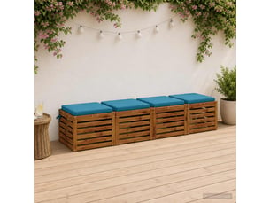 Lot de 4 coussins de siège, coussins d'assise soest 100 % polyester cf60134