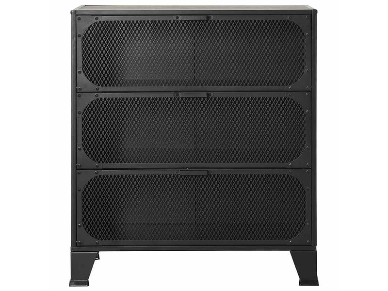  Armoire de rangement, rangement bureau gris 72x36x82 cm métal et mdf  - Conforama C
