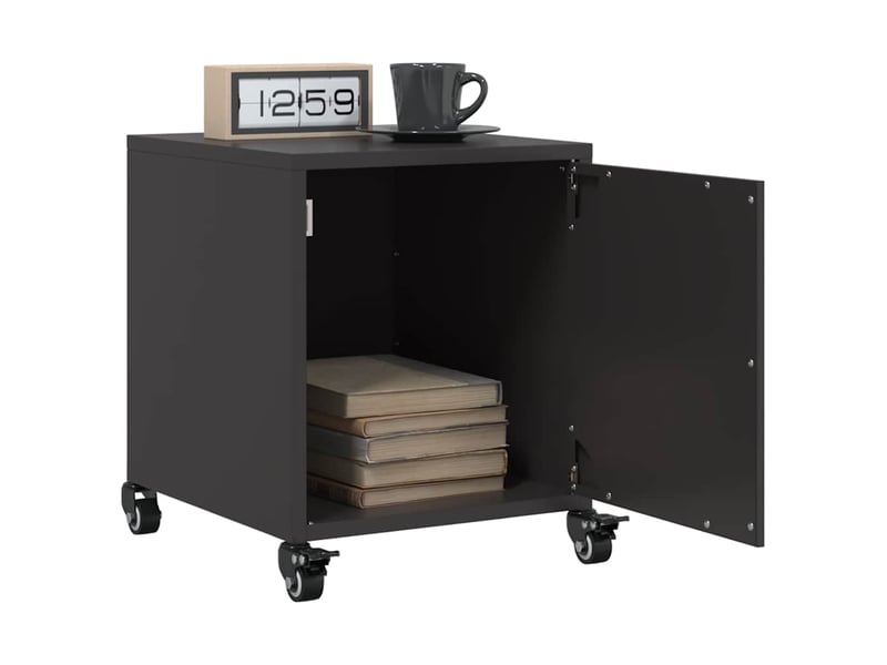  Table de chevet - cabinet de chevet - table de nuit noir 36x39x43,5 cm acier  - Conforama D
