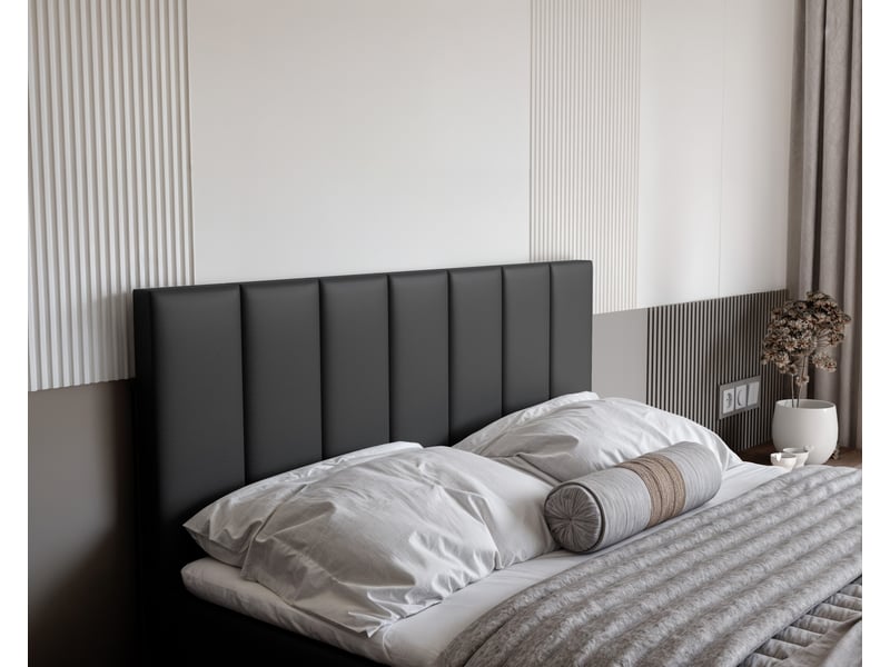  Lit coffre zelto - 180x200 cm - avec matelas et surmatelas - éco-cuir - noir ZELTO - Conforama D