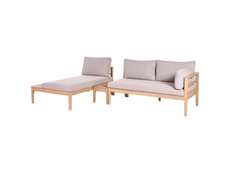  Ensemble de salon de jardin avec table 3 places talla acacia marron clair  - Conforama E