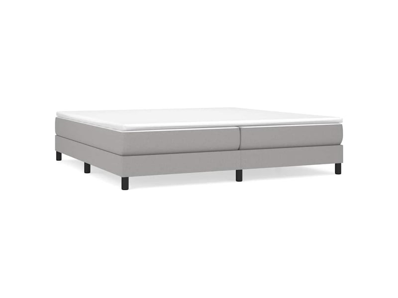 Lit double- lit adulte -  cadre de lit à lattes gris clair 200x200 cm tissu  - Conforama A