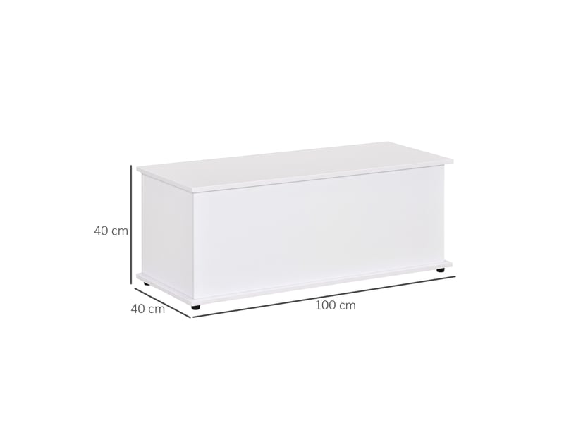  Coffre de rangement, banc de rangement avec couvercle à charnières et charnières de sécurité, banc à chaussures, meuble d'entrée, 100 x 40 x 40 cm  - Conforama E