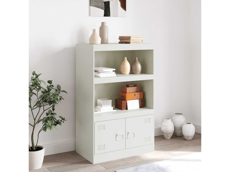  Buffet - bahut - meuble de rangement blanc 67x39x107 cm acier  - Conforama C