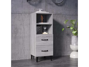 Buffet - bahut - meuble de rangement sonoma gris 34,5x34x90 cm bois d'ingénierie