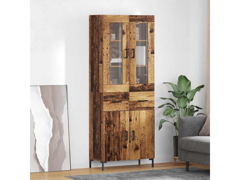  Buffet - haut armoire 2 pc bois ancien 69,5 x 34 x 180 cm  - Conforama B