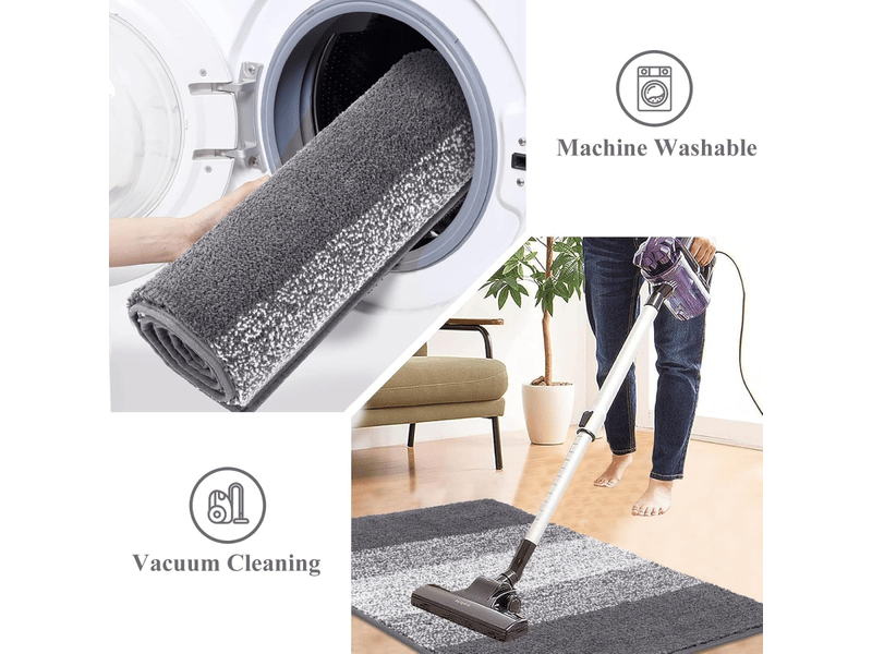  Tapis entree intérieur antidérapant, paillasson extérieur entree lavable en machine, microfibre absorbante tapis entree extérieur, paillasson 40x60 cm  - Conforama E