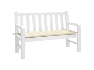 Coussin de banc de jardin, coussin d'assise crème 120x50x7 cm tissu oxford cf52713
