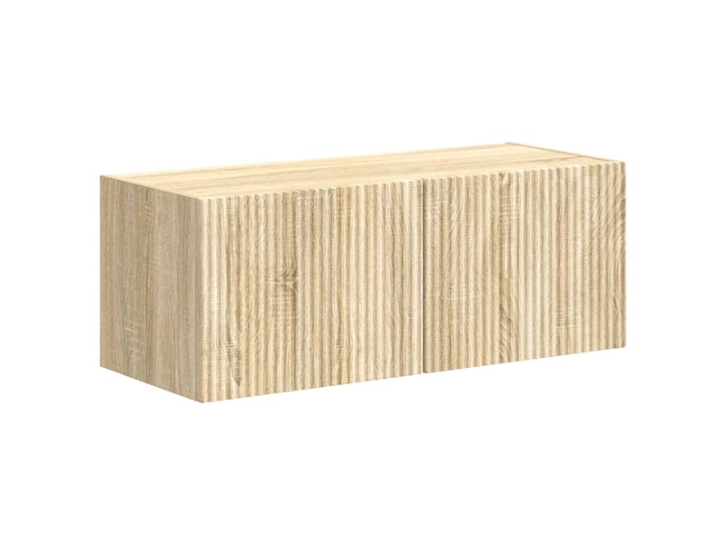  Ensemble meuble tv - banc tv - meuble de rangement 4 pcs chêne sonoma bois d'ingénierie  - Conforama E