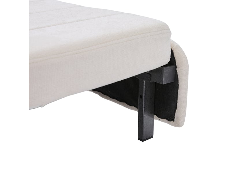 Canapé convertible 3 places en tissu chenille beige, canapé-lit multifonction avec rangement et usb pour salon moderne - Conforama W