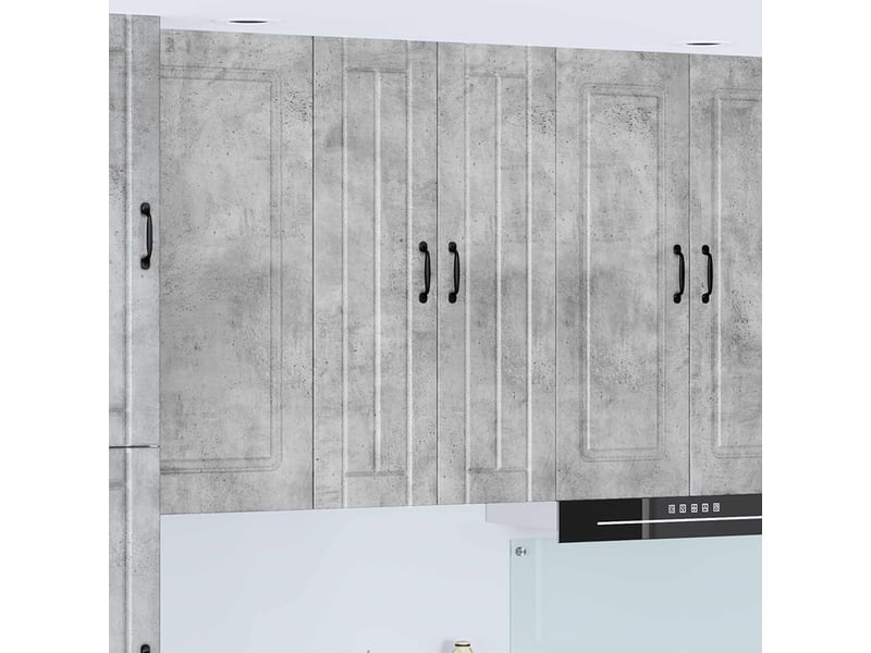 Meuble mural de cuisine, armoire de cuisine gris béton 60x31x100cm shl1153  - Conforama B