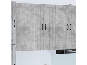 Meuble mural de cuisine, armoire de cuisine gris béton 60x31x100cm shl1153