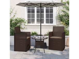Lot de 2 coussins de siège, coussins d'assise polyester taupe 47 x 36 x 2 cm cf59761