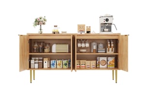 Buffet 4 porte(s) OKWISH - 140 cm coloris naturel