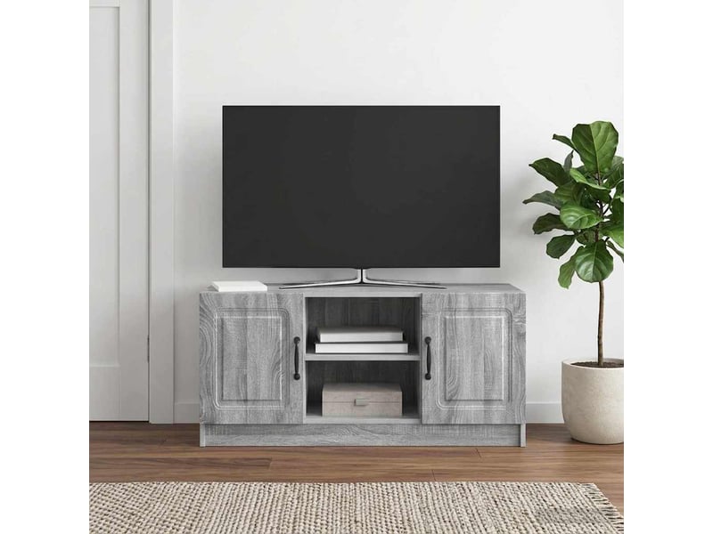  Meuble tv - banc tv - meuble de rangement sonoma gris 102 x 34,5 x 47 cm bois d'ingénierie  - Conforama B