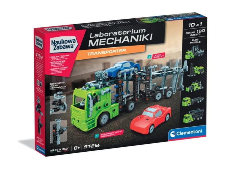  Coffret scientifique clementoni 50249 science  and  jeu - labo mécanique camion porte-engins 8005125502493 - Conforama A