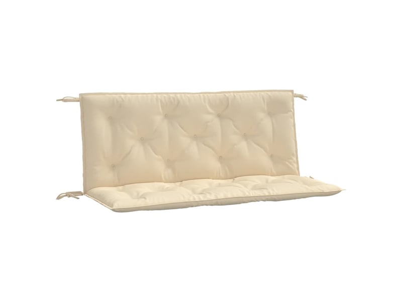  Lot de 2 coussins de banc jardin, coussins d'assise beige 120x50x7 cm tissu oxford cf58714  - Conforama A