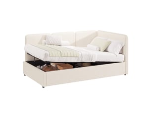 Lit coffre 90x200 cm OPULERANE TRADING LTD coloris beige