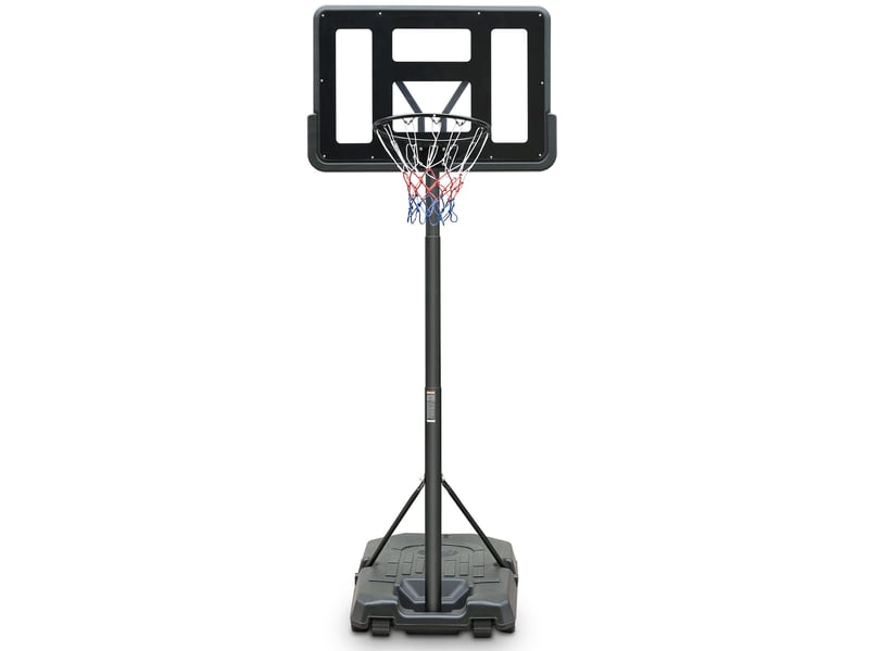 Panier de basket extérieur réglable 99 x 60 x 304,8 cm – noir – roulettes et base à lester robuste - Conforama A
