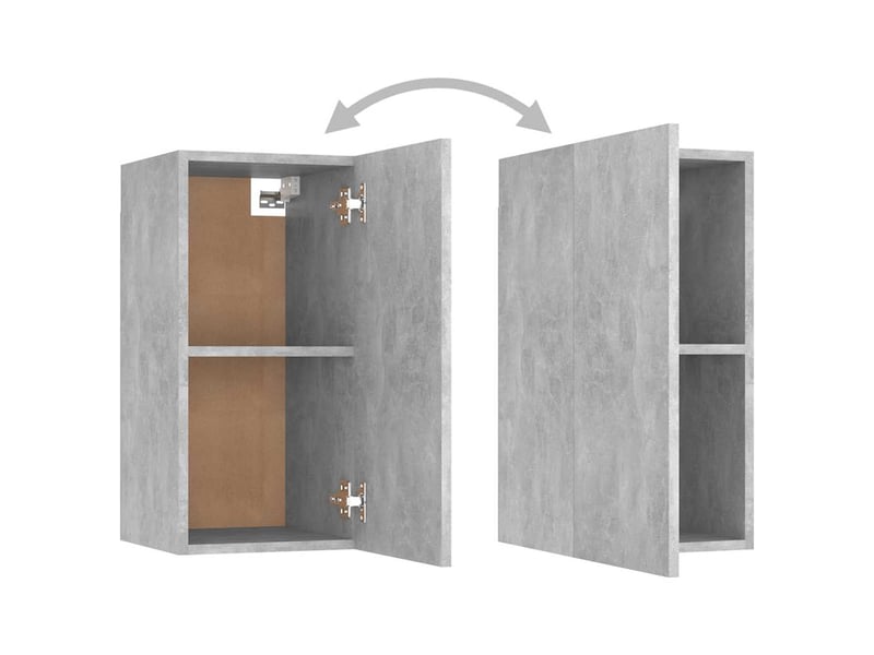  Meubles tv - banc tv - meuble de rangement 7 pcs gris béton 30,5x30x60 cm bois d'ingénierie  - Conforama E