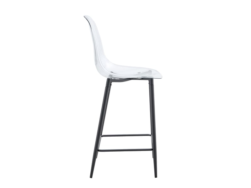  Lot de 4 tabourets de bar transparents avec piètement en métal W3658P394391 - Conforama B