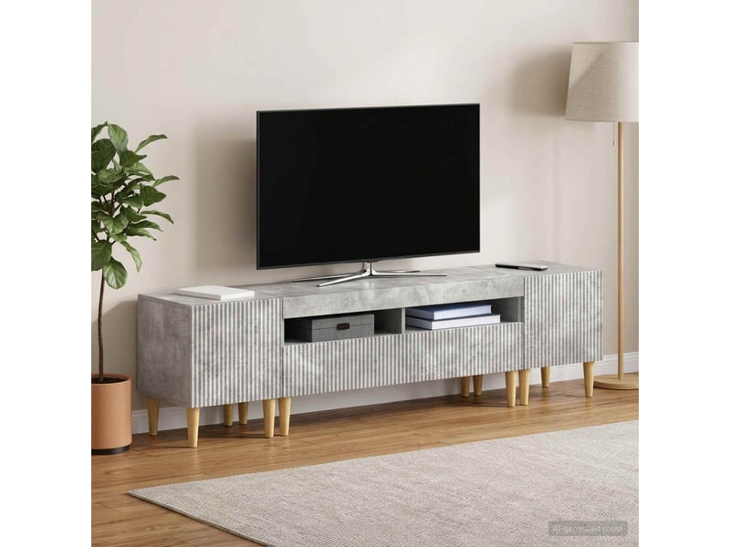 Ensemble de 3 meubles tv - banc tv - meuble de rangement led arnhem 3 pcs gris béton - Conforama C