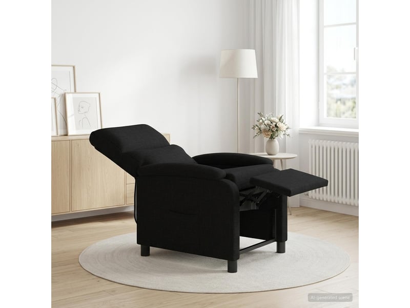  Vidaxl fauteuil inclinable noir tissu  - Conforama B