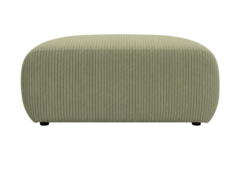  Portofino - pouf en petit velours côtelé vert 105x57x40  - Conforama A