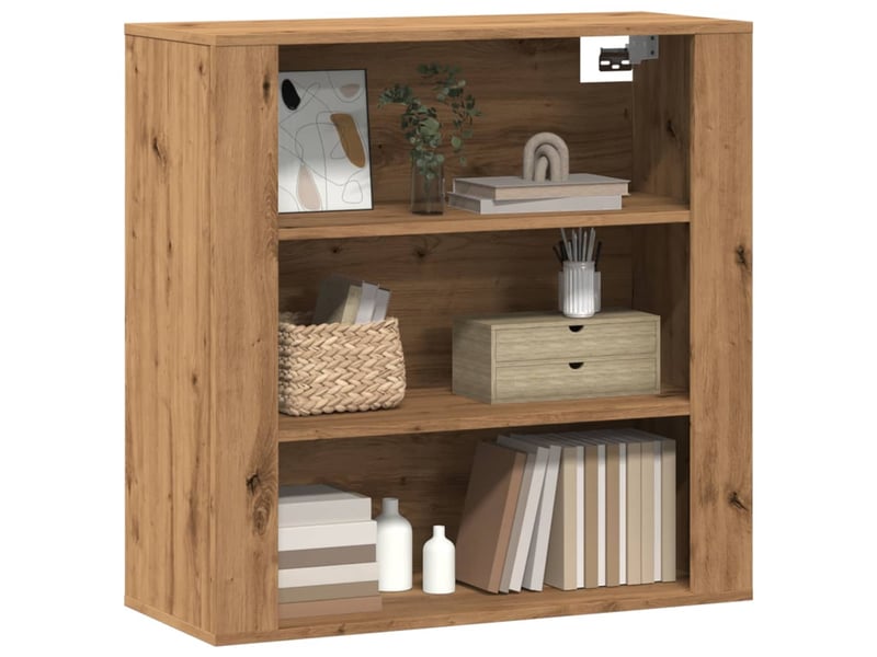  Armoire murale, meuble de rangement chêne artisanal 80x33x80 cm bois d'ingénierie  - Conforama C
