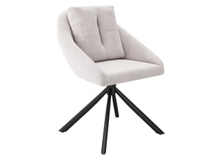 Lot de 6 chaises de salle à manger pivotantes 59x65x79 cm – beige – velours et métal, rotation 360°